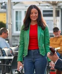 A Pinch Of Portugal 2023 Heather Hemmens Leather Jacket