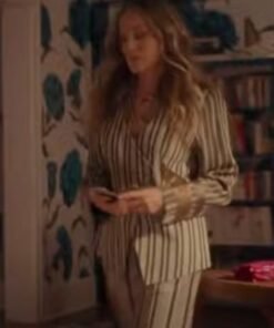 And Just Like That Sarah Jessica Parker Brown Striped Blazer.