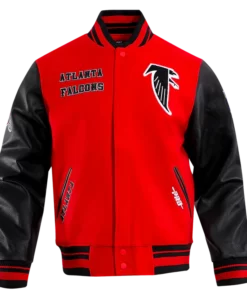 Atlanta Falcons Retro Classic Red Wool Varsity Jacket