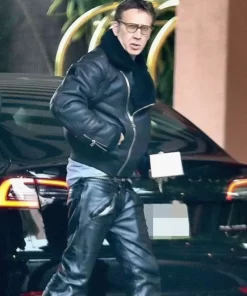 Beverly-Hills-Hotel-Nicolas-Cage-Black-Shearling-Leather-Jacket