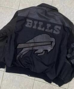 Black-NFL-Buffalo-Bills-Jeff-Hamilton-Bomber-Jacket-