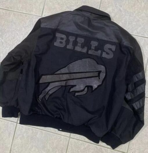 Black-NFL-Buffalo-Bills-Jeff-Hamilton-Bomber-Jacket-