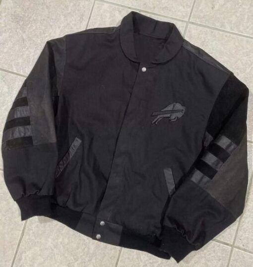 Black-NFL-Buffalo-Bills-Jeff-Hamilton-Bomber-Jacket
