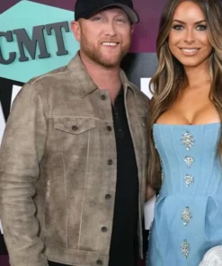 Cole-Swindell-American-Singer-CMT-Music-Awards-2023-Brown-Suede-Leather-Jacket