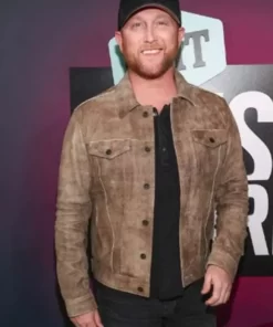 Cole-Swindell-American-Singer-CMT-Music-Awards-2023-Suede-Leather-Jacket