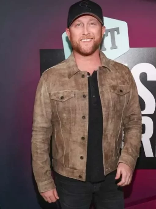 Cole-Swindell-American-Singer-CMT-Music-Awards-2023-Suede-Leather-Jacket