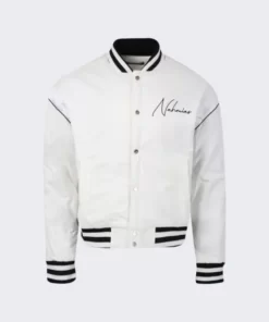 Donovan Mitchell White Bomber Jacket
