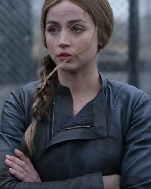 Ghosted-2023-Ana-de-Armas-Asymmetric-Leather-Jacket