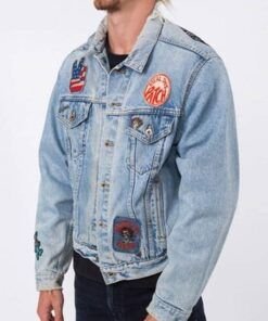 Grateful Dead Rose Denim Jacket With Patches