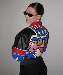 Hailey-Bieber-wears-Vintage-Leather-Jacket