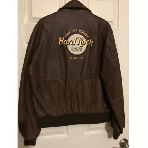 Hard-Rock-Cafe-Memphis-Brown-Leather-Bomber-Jacket.