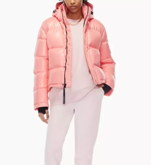 Justin Bieber Pink Puffer Jacket