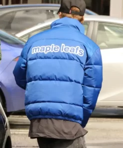 Justin-Bieber-Toronto-Maple-Leafs-Drew-Blue-Puffer-Jacket