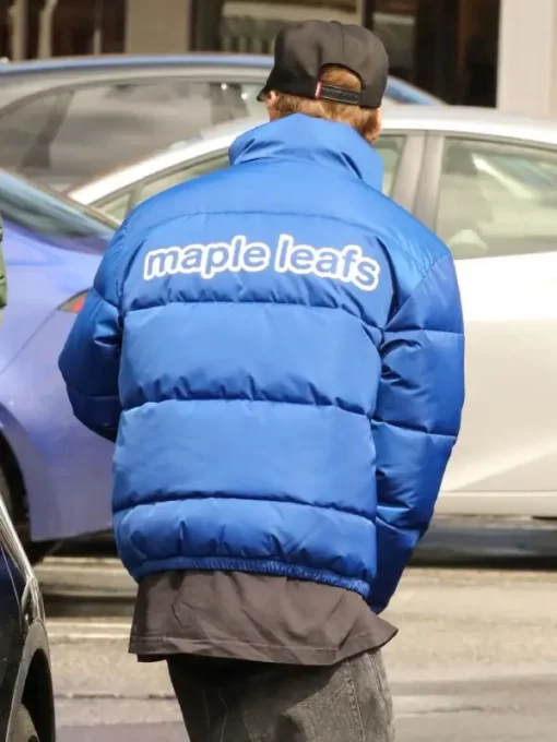 Justin-Bieber-Toronto-Maple-Leafs-Drew-Blue-Puffer-Jacket