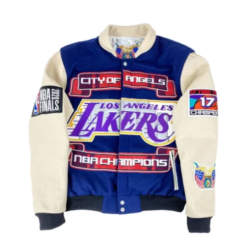 Los Angeles Lakers 2020 Championship Leather Jacket.