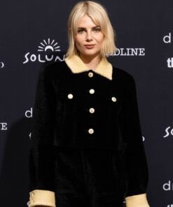 Lucy Boynton Chevalier 2023 Velvet Coat
