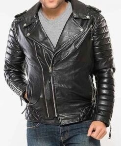 Mens-Black-Padded-Motorcycle-Leather-Jacket-2