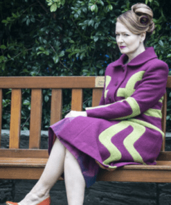 Miranda Otto The Portable Door 2023 Countess Judy Purple Trench Coat.