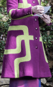 Miranda Otto The Portable Door 2023 Purple Trench Coat.