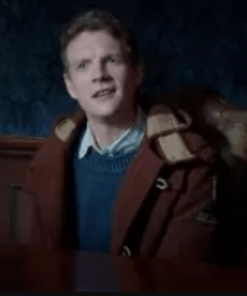 Patrick Gibson The Portable Door 2023 Paul Carpenter Coat.