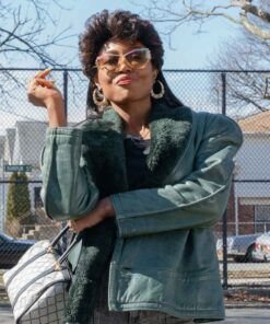 Power Book III Raquel Thomas Shearling Leather Jacket