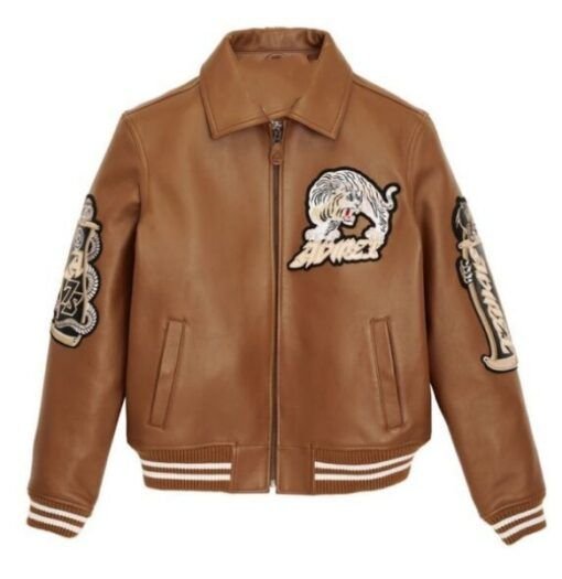 Speed Tigers Brown Leather Jacket.