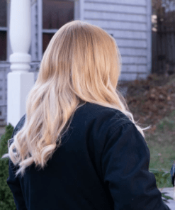 Virginia Gardner Bueautifull Disaster 2023 Abby Abernathy Wool Black Jacket.