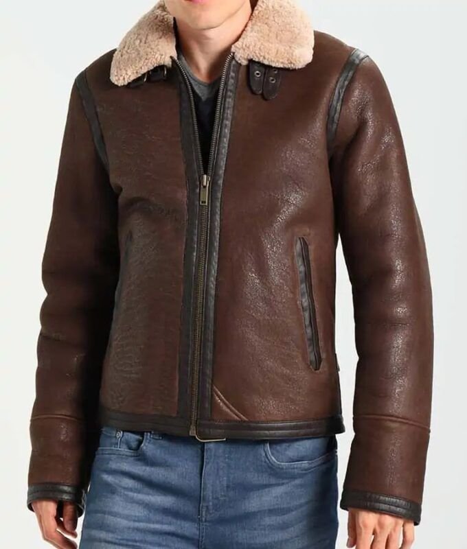 Mens Leather Aviator Style Jacket | Universal Jacket