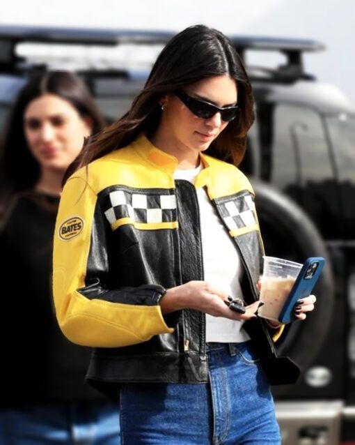 Aspen Trip Kendall Jenner Leather Jacket