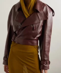 Daniela Melchior’s Saint Laurent Belted Brown Jacket