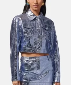 Dua Lipa Barbie Metallic Jacket