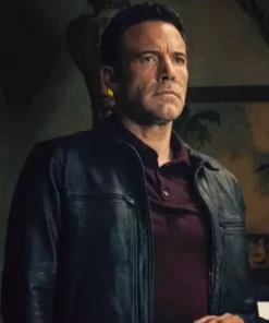 Hypnotic 2023 Ben Affleck Black Leather Jacket