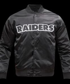 Las Vegas Raiders Wordmark Satin Jacket