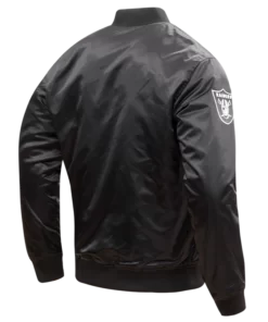 Las Vegas Raiders Wordmark Satin Jacket.