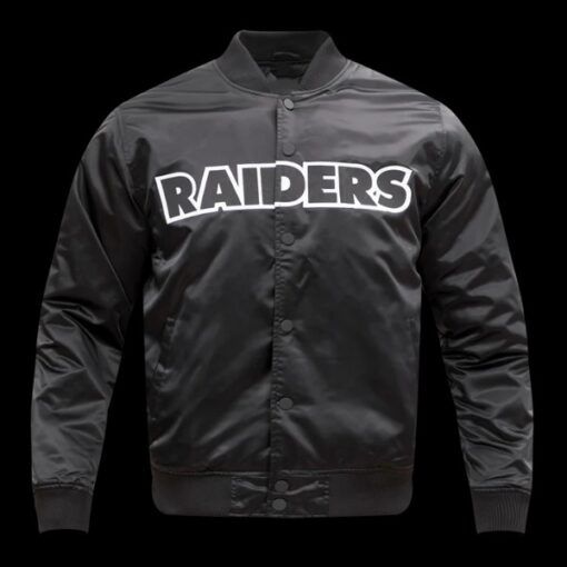 Las Vegas Raiders Wordmark Satin Jacket