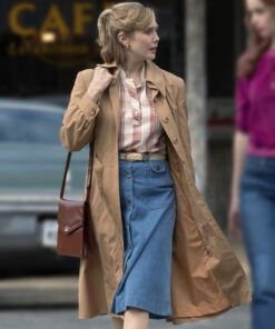 Love & Death 2023 Elizabeth Olsen Brown Coat