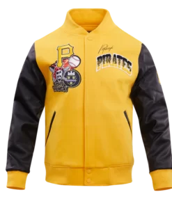 Pittsburgh Pirates Home Town Wool Yellow Varsity Jacket