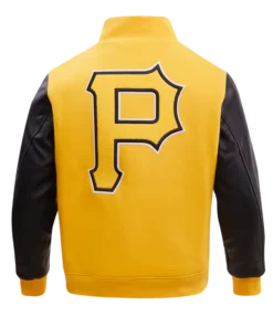 Pittsburgh Pirates Home Town Wool Yellow Varsity Jacket.