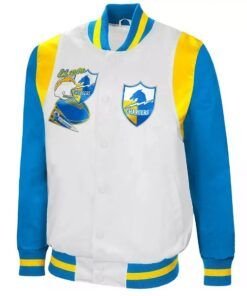 The All-american La Chargers Blue Satin Varsity Jacket