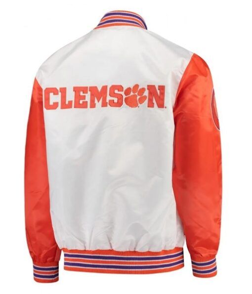 Tigers The Legend Clemson Bomber Satin Varsity Jacket.