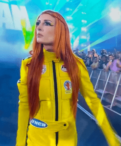 wwe becky lynch wear kill bill yellow gear suit