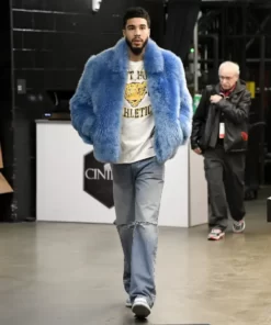 Boston Celtics Jayson Tatum Fur Jacket 2023