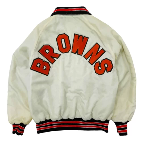 Browns White Varsity Jacket.