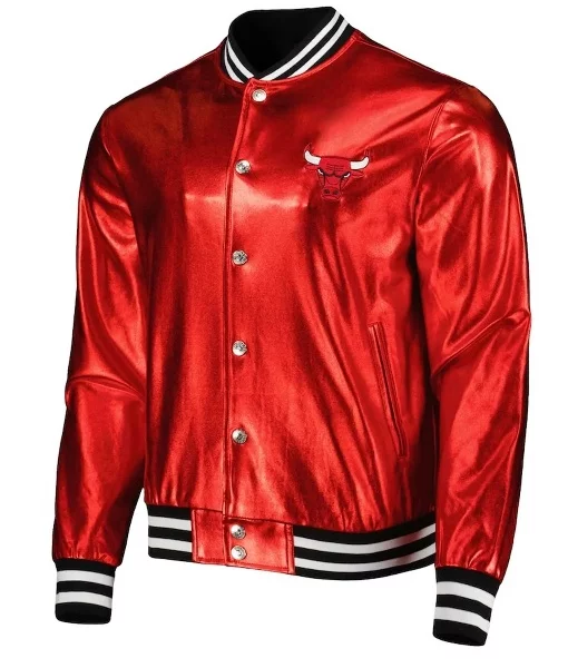 Chicago Bulls Metallic Red Jacket