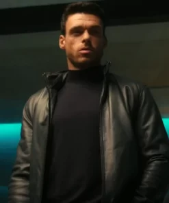 Citadel Richard Madden Black Leather Jacket 2023