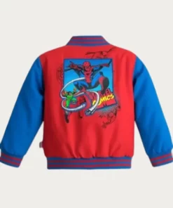 Disney-Daytona-500-Spiderman-Red-and-Blue-Varsity-Jacket