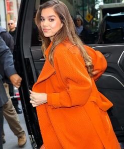 Hailee Steinfeild Orange Trench Coat