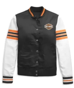 Harley Davidson Sleeve Stripe Bomber Jacket