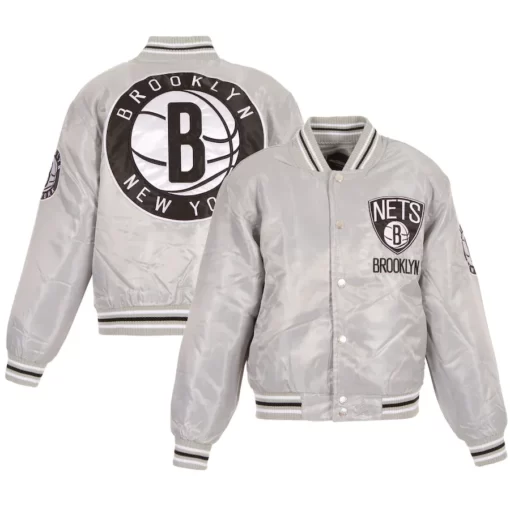 Jany Frami Brooklyn Nets Satin Varsity Jacket