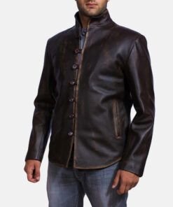 Drakeshire Brown Leather Jacket
